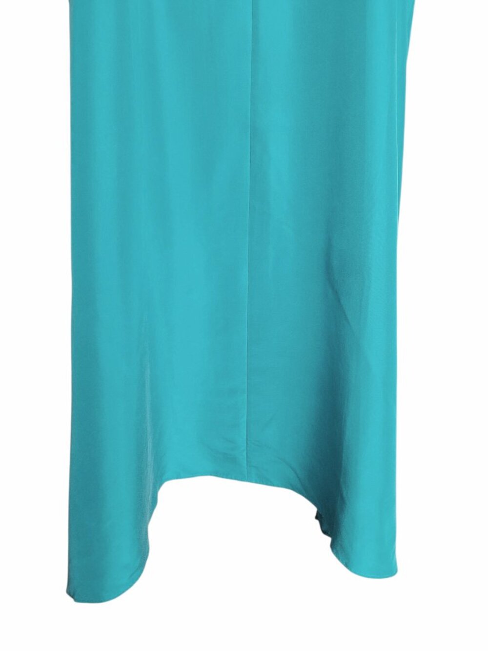 Eileen Fisher Esmerelda Green Washed Silk V-Neck Dress Boxy Fit Women's Size M - Picture 5 of 12